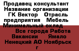 Продавец-консультант › Название организации ­ ГК Вектор › Отрасль предприятия ­ Мебель › Минимальный оклад ­ 15 000 - Все города Работа » Вакансии   . Ямало-Ненецкий АО,Ноябрьск г.